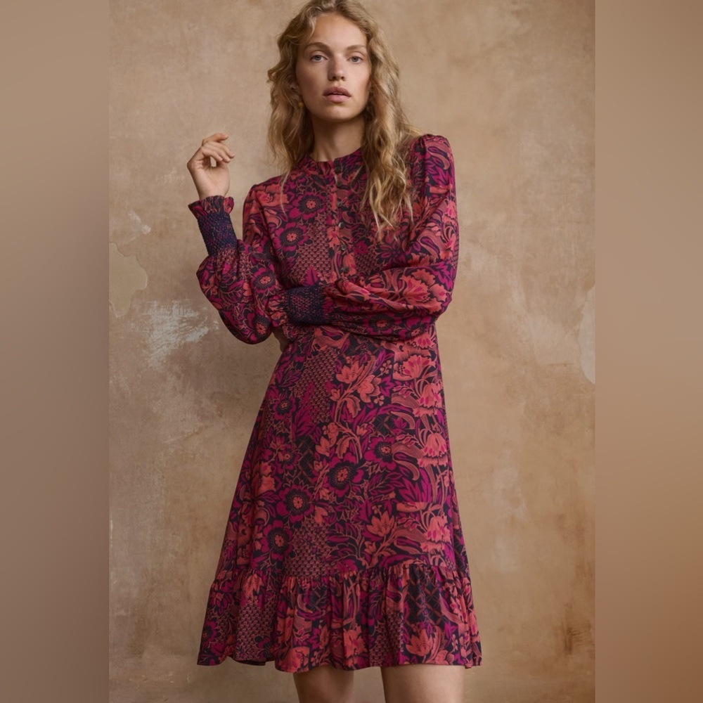 NWT Wrap London Printed viscose dress